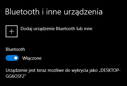 Skorzystanie z Ustawień to jeden ze sposobów na aktywowanie funkcji Bluetooth w Windows 10. Źródło: Windows 10.