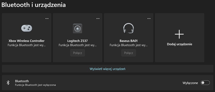 W Windows 11 proces aktywacji funkcji Bluetooth przebiega podobnie do tego, który znamy z Windowsa 10. Źródło: Windows 11. - Jak włączyć Bluetooth w Windows 10 i 11? - wiadomość - 2024-03-19