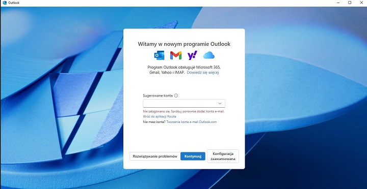 Nowy Outlook w Windows 10. Źródło: własne - Microsoft zmusza użytkowników do korzystania z nowego Outlooka; firma zastąpi nim obecną aplikację do obsługi poczty - wiadomość - 2024-03-21