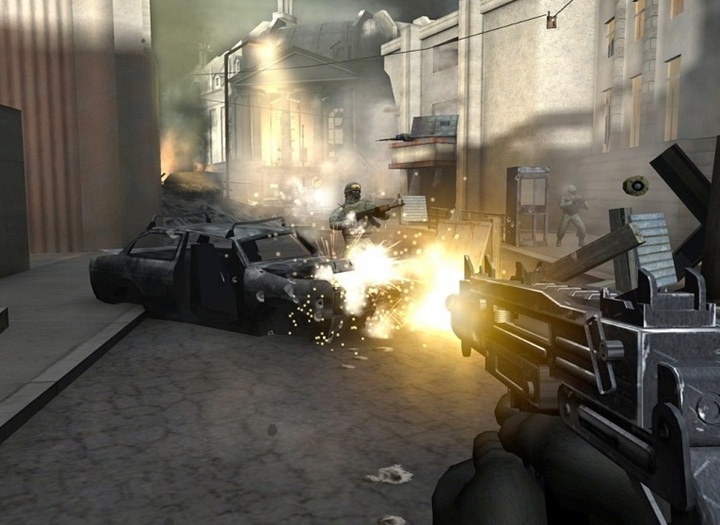 Black. Źródło: Criterion Games / Electronic Arts. - Ta strzelanka wyciskała ostatnie soki z PlayStation 2. Black od twórców Burnouta do dzisiaj może robić wrażenie - wiadomość - 2025-07-18