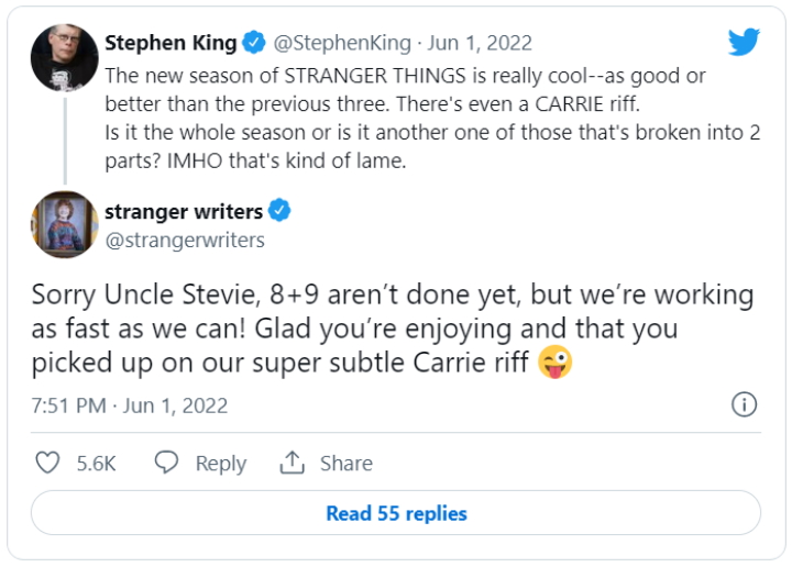 Stephen King komentuje nawiązanie z 4. sezonu Stranger Things do jego twórczości - ilustracja #2