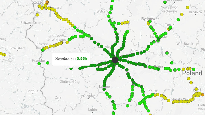 Jak daleko dojedziesz pociągiem w 5 godzin - interaktywna mapka - ilustracja #2