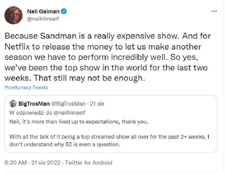 Czy Sandman dostanie 2. sezon? Neil Gaiman ma obawy - ilustracja #1