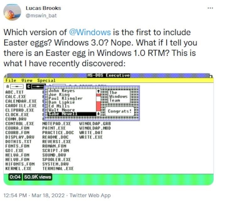 Po 37 latach odkryto sekretną wiadomość w Windows 1.0 - ilustracja #1