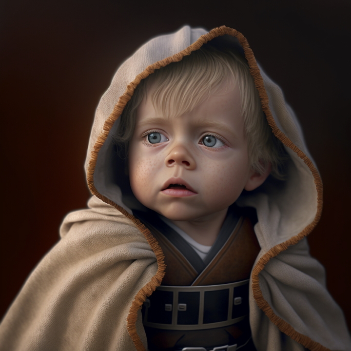 Bohaterowie Star Wars jako dzieci, baby Chewbacca jest kochany - ilustracja #2