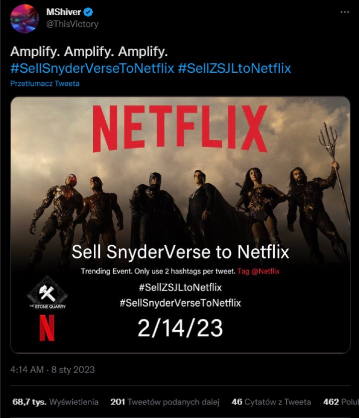 Fani DCEU nie odpuszczają; walczą o to, by Netflix przejął uniwersum Zacka Snydera - ilustracja #1