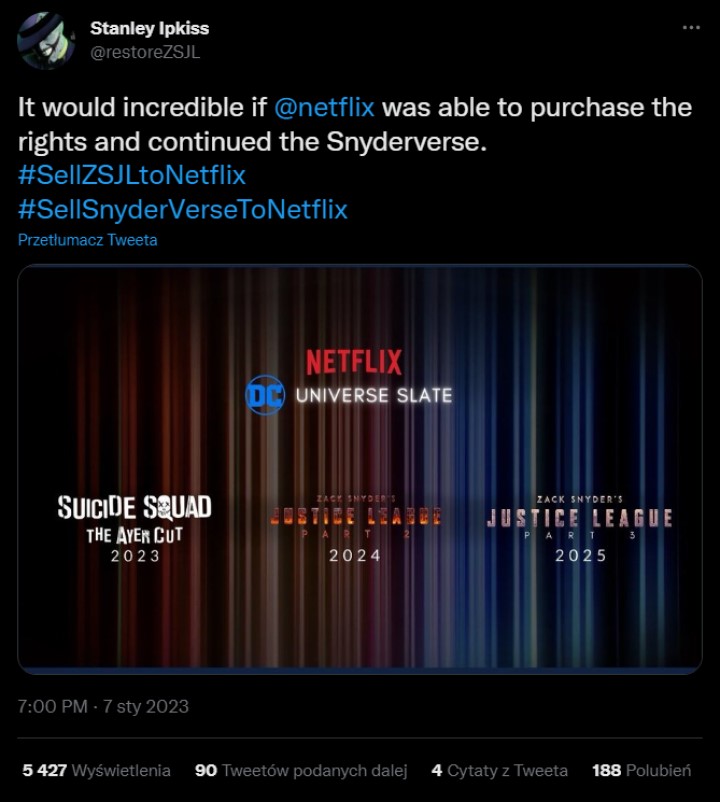 Fani DCEU nie odpuszczają; walczą o to, by Netflix przejął uniwersum Zacka Snydera - ilustracja #4