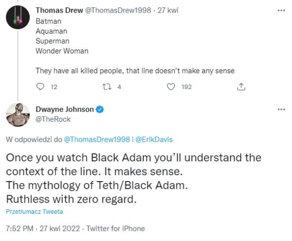 Dwayne Johnson wyjaśnia fanów w sprawie Black Adama - ilustracja #1