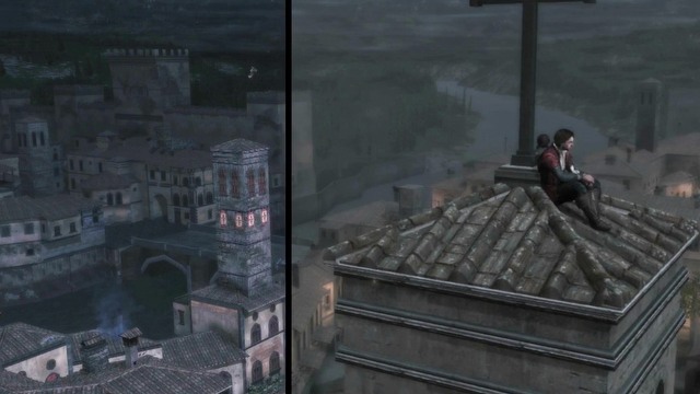 Assassin's Creed: The Ezio Collection porównanie starej i nowej wersji