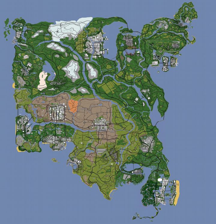 Olbrzymia mapa uniwersum GTA do San Andreas, projekt robi wrażenie - ilustracja #1