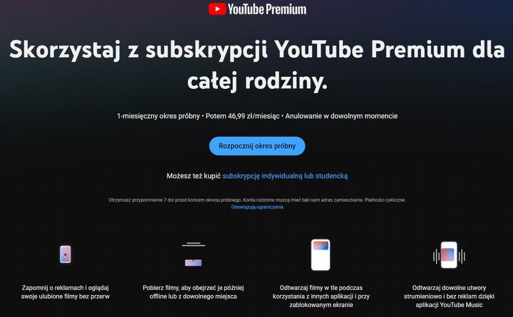 Co to jest YouTube Premium Rodzina? - ilustracja #1