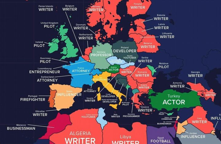 Ta mapa pokazuje wymarzony zawód w każdym kraju; Polacy chcą dużych pieniędzy - ilustracja #1