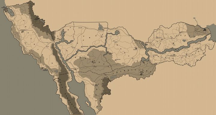 Mapa Red Dead 4 od fana, to ciekawy pomysł na przyszłość serii - ilustracja #1