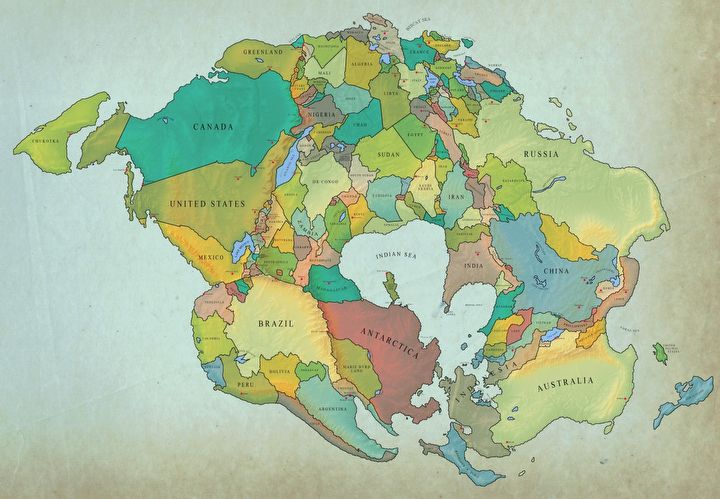 Ta mapa pokazuje, jak będzie wyglądać świat za 250 milionów lat - ilustracja #1