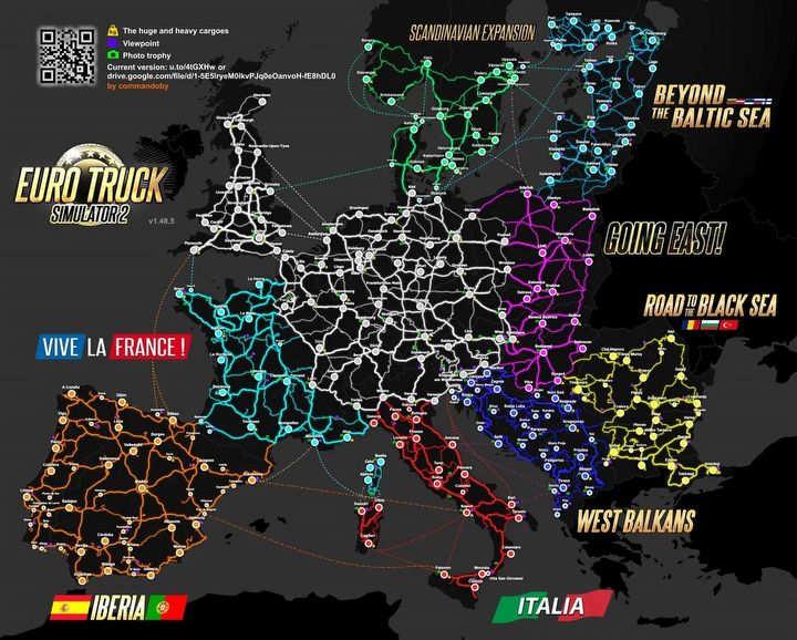 Aktualna mapa z ETS2 robi wrażenie, uwzględnia drogi z West Balkans - ilustracja #1