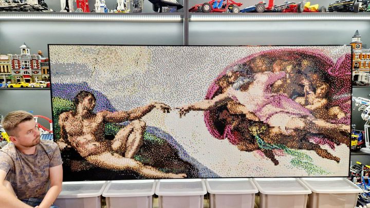 50 tysięcy klocków LEGO, 80 godzin i klasyczny obraz. Efekt jest niesamowity - ilustracja #1