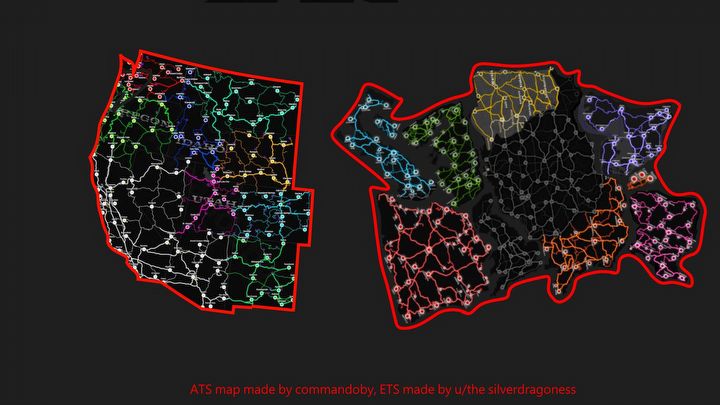 ETS2 kontra ATS, która gra ma większą mapę? - ilustracja #1