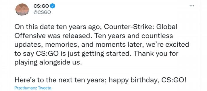 Valve dziękuje za 10 lat CSGO i zapowiada: to dopiero początek - ilustracja #1