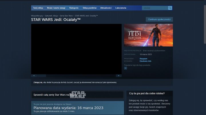 Star Wars Jedi: Survivor z datą premiery i wymaganiami sprzętowymi - ilustracja #1