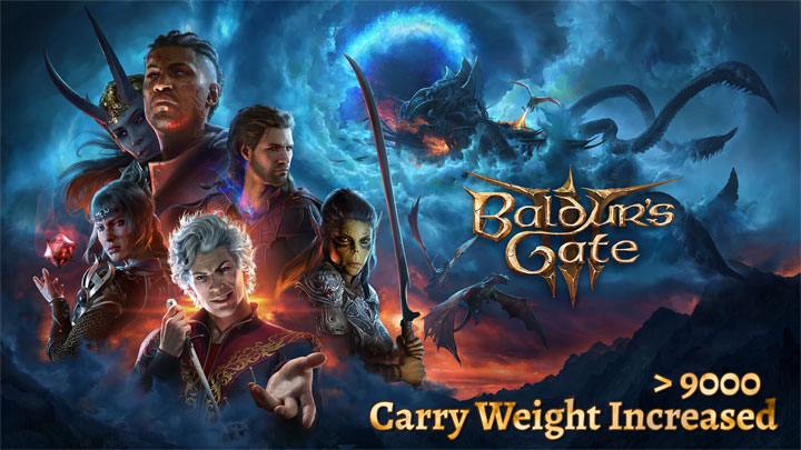 Baldur's Gate 3 mod Carry Weight Increased  To Over 9000 v.1.0