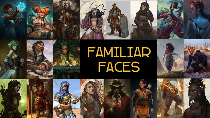Pathfinder: Wrath of the Righteous mod Familiar Faces - Portrait Pack v.1.0