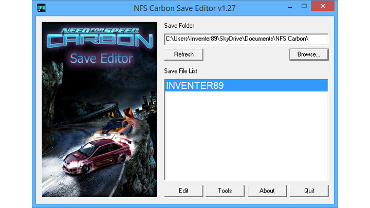 Need for Speed Carbon mod Save Editor v.1.2.7