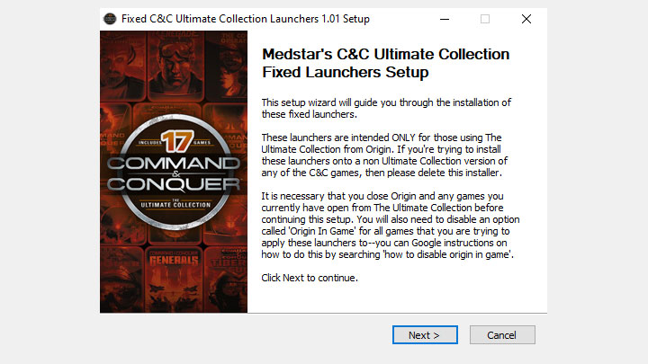 Command & Conquer: The First Decade mod Fixed Ultimate Collection Launchers v.1.0.1
