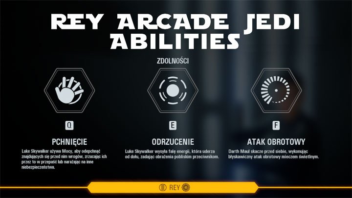 Star Wars: Battlefront II mod Rey Arcade Jedi Abilities v.1.0