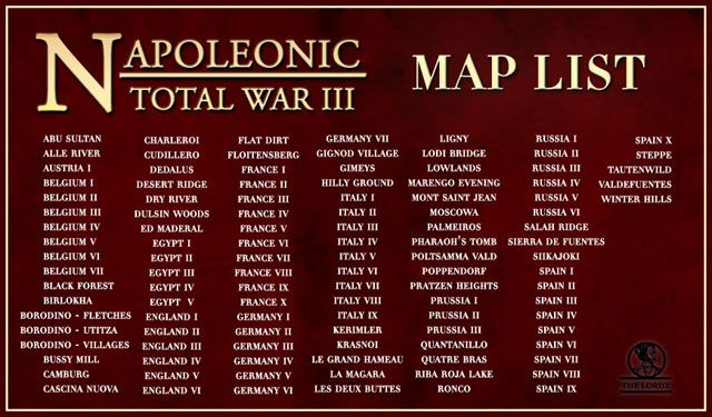 Napoleon: Total War mod Napoleonic: Total War III - Map Pack v.2.0