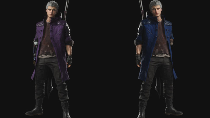 Devil May Cry 5 mod Blue and Purple EX Costume for Nero v.1.06