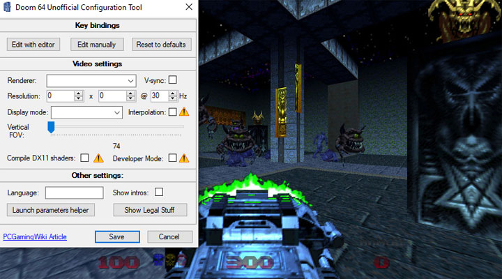 Doom 64 mod Unofficial Configuration Tool v.1.0rc4