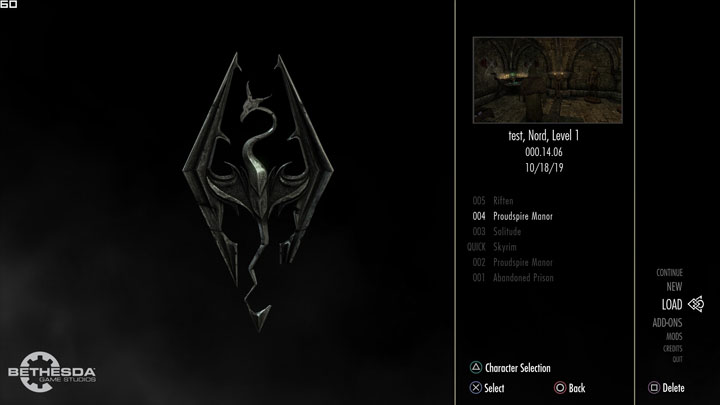 The Elder Scrolls V: Skyrim Special Edition mod ESO Gamepad UI PlayStation 4 v.2.0