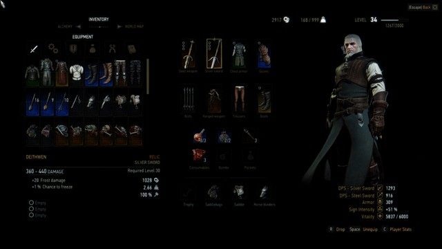 Wiedmin 3: Dziki Gon mod Indestructible Items - No More Weapon Degradation v.1.04