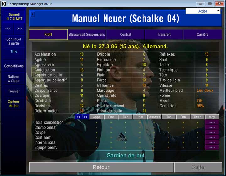 best players in championship manager 01/02