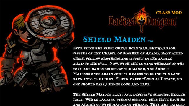 Darkest Dungeon mod Shield Maiden Class Mod v.1.0