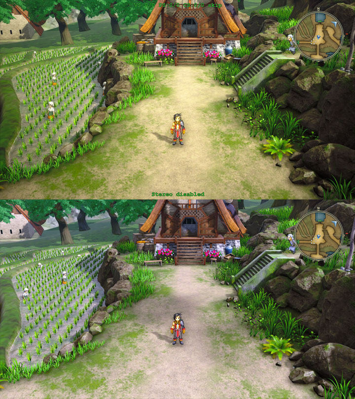 Vanilla game on top, modded one on the bottom. - 2024-05-05