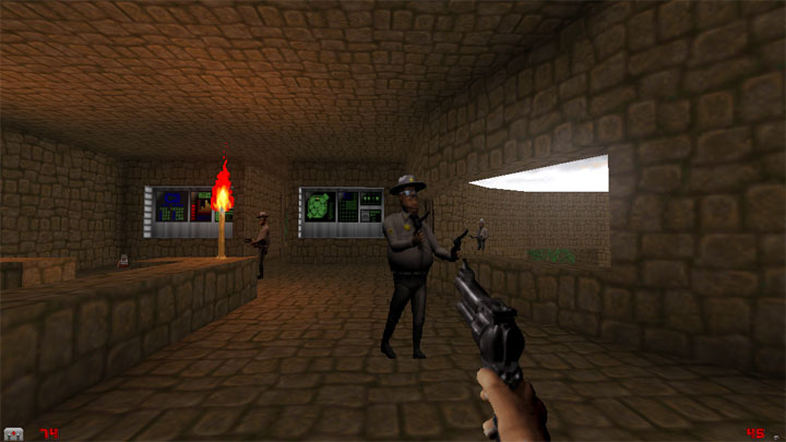 Doom (1993) mod Redneck Rampage in DOOM v.0.6 Alpha