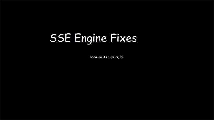 The Elder Scrolls V: Skyrim Anniversary Edition mod SSE Engine Fixes (skse64 plugin) v.6.0.2