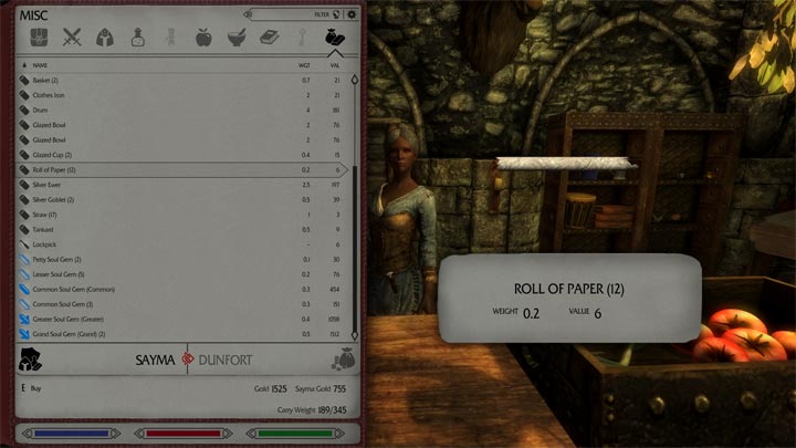 The Elder Scrolls V: Skyrim Special Edition mod Shops Sell Paper v.1.1
