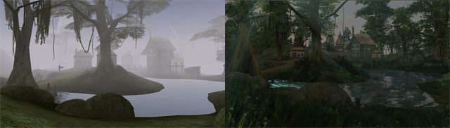 Po lewej stronie screen z podstawowej wersji gry, po prawej wersja z zainstalowanym modem. - 2016-03-13
