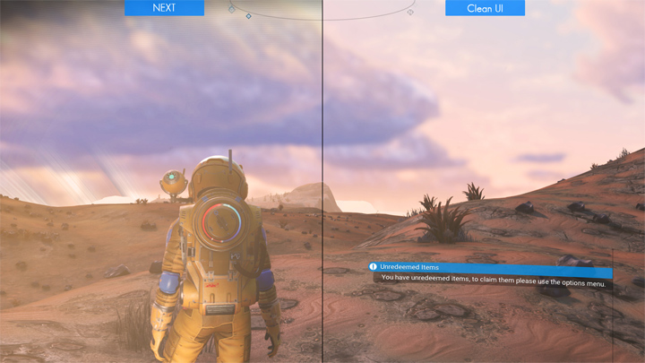 No Man's Sky mod Clean UI for NEXT v.1.0