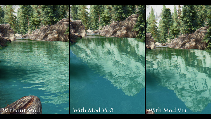 The Elder Scrolls V: Skyrim mod Smooth Water Texture v.1.2