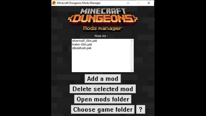 Minecraft Dungeons Game Mod Minecraft Dungeons Mods Manager V 1 0 0 Download Gamepressure Com