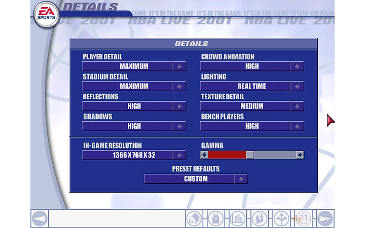 NBA Live 2001 mod Graphics Fix