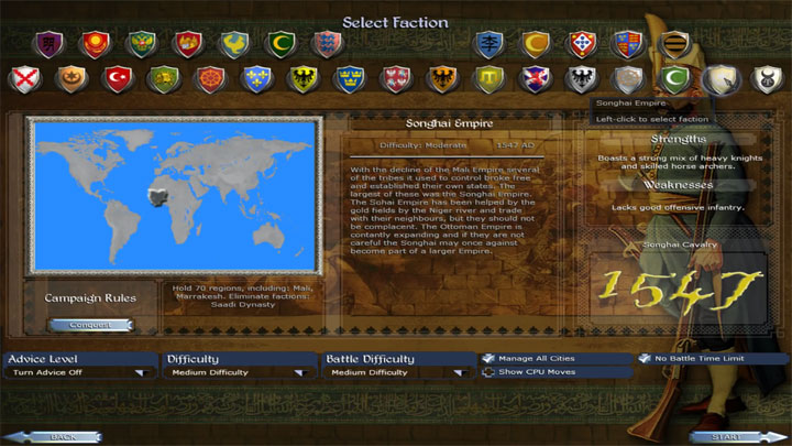 Medieval II: Total War - Królestwa mod Eras Total Conquest v.2.3.7