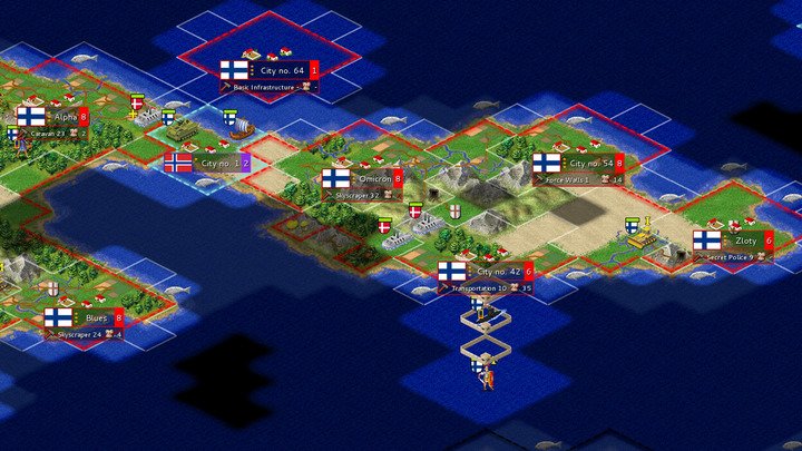 Sid Meier's Civilization II gra Freeciv v.2.6.2