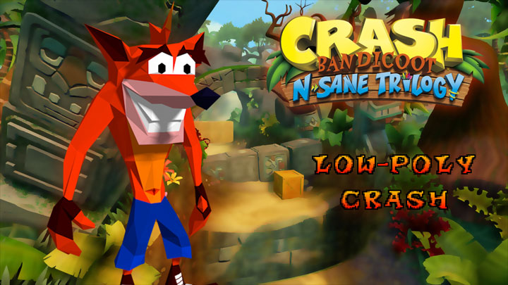 Crash Bandicoot N. Sane Trilogy mod Low-Poly Crash v.1.0