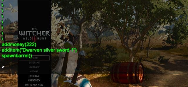 witcher 3 wild hunt pc mods cheta menu