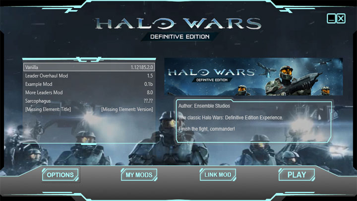 Halo Wars: Definitive Edition mod Halo Wars: DE Mod Manager v.1.0