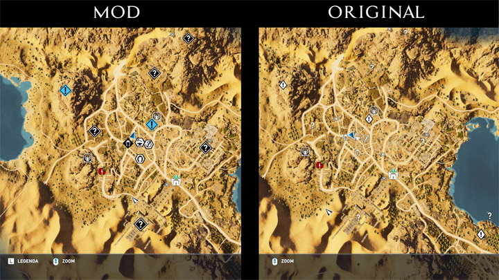 Assassin's Creed Origins mod Better Icons v.1.0